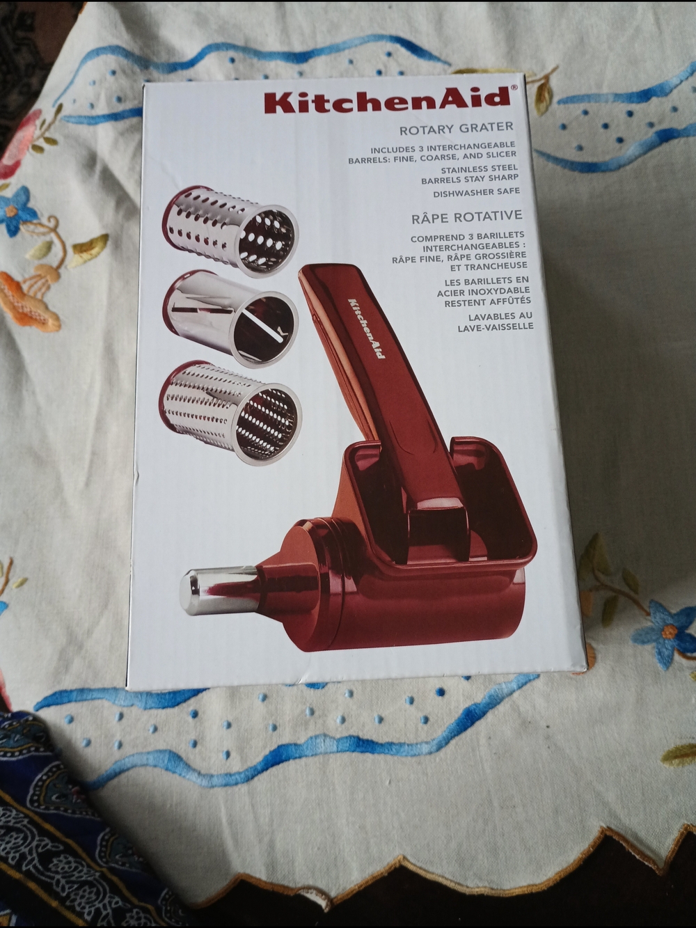 KitchenAid Red Rotary Cheese and Vegetable Grater Set